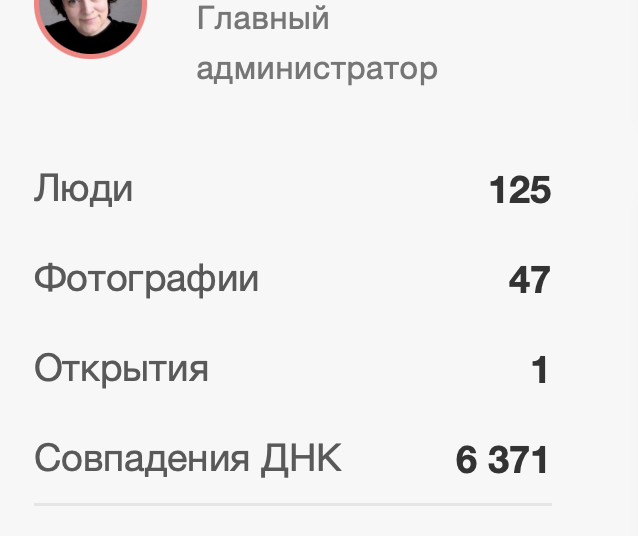 Статистика семейного древа